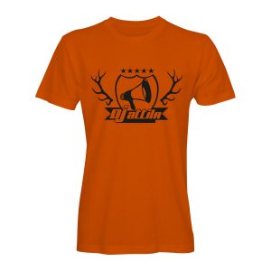 DJ attila t-shirt jägermeister geweih orange-schwarz