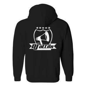 Zip-Hoodie DJ Attila Logo schwarz