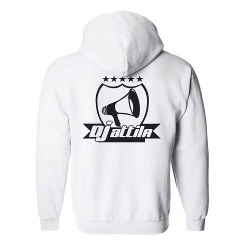 Zip-Hoodie DJ Attila Logo weiß