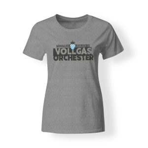 T-Shirt Damen Vollgasorchester Logo grau
