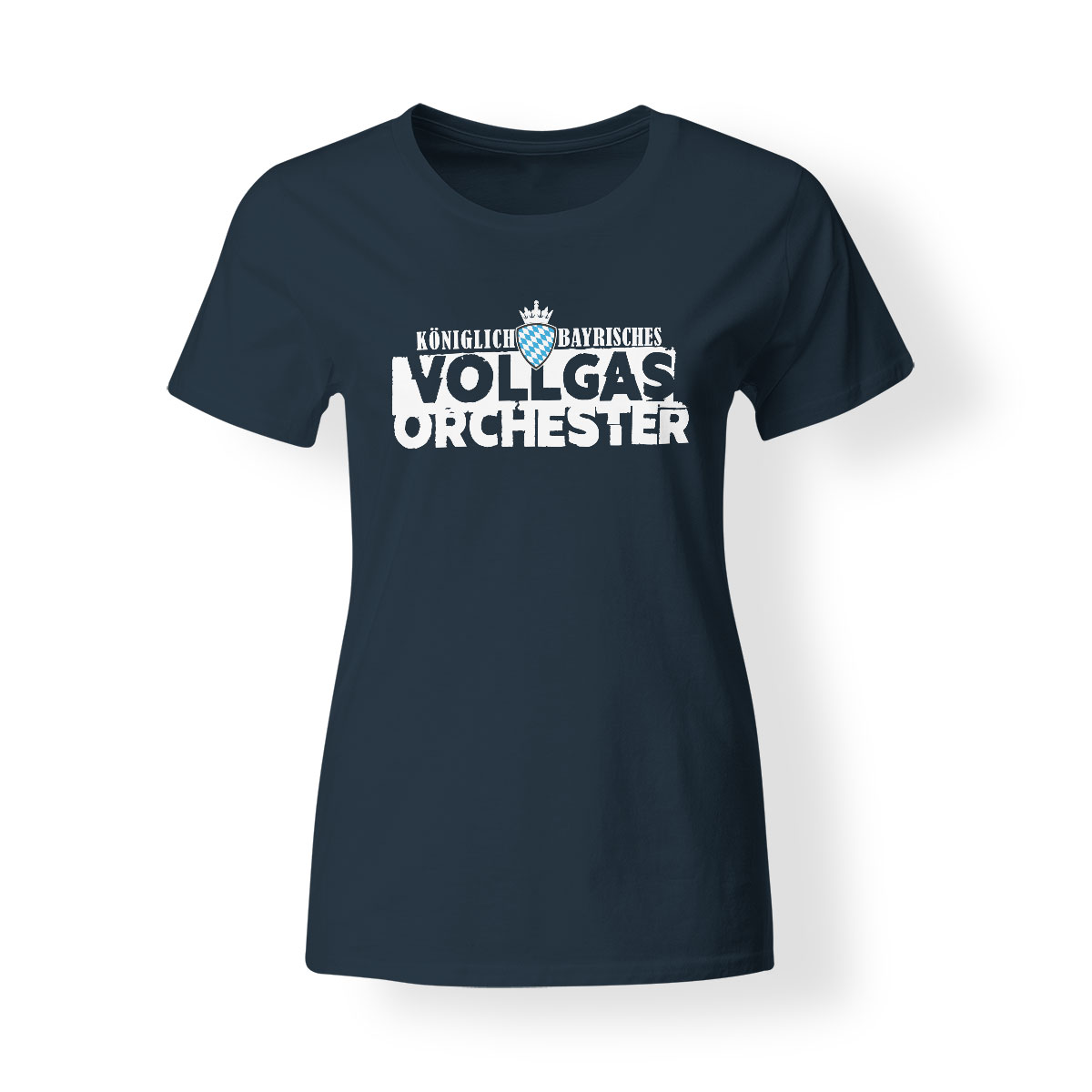 T-Shirt Damen Vollgasorchester Logo navy