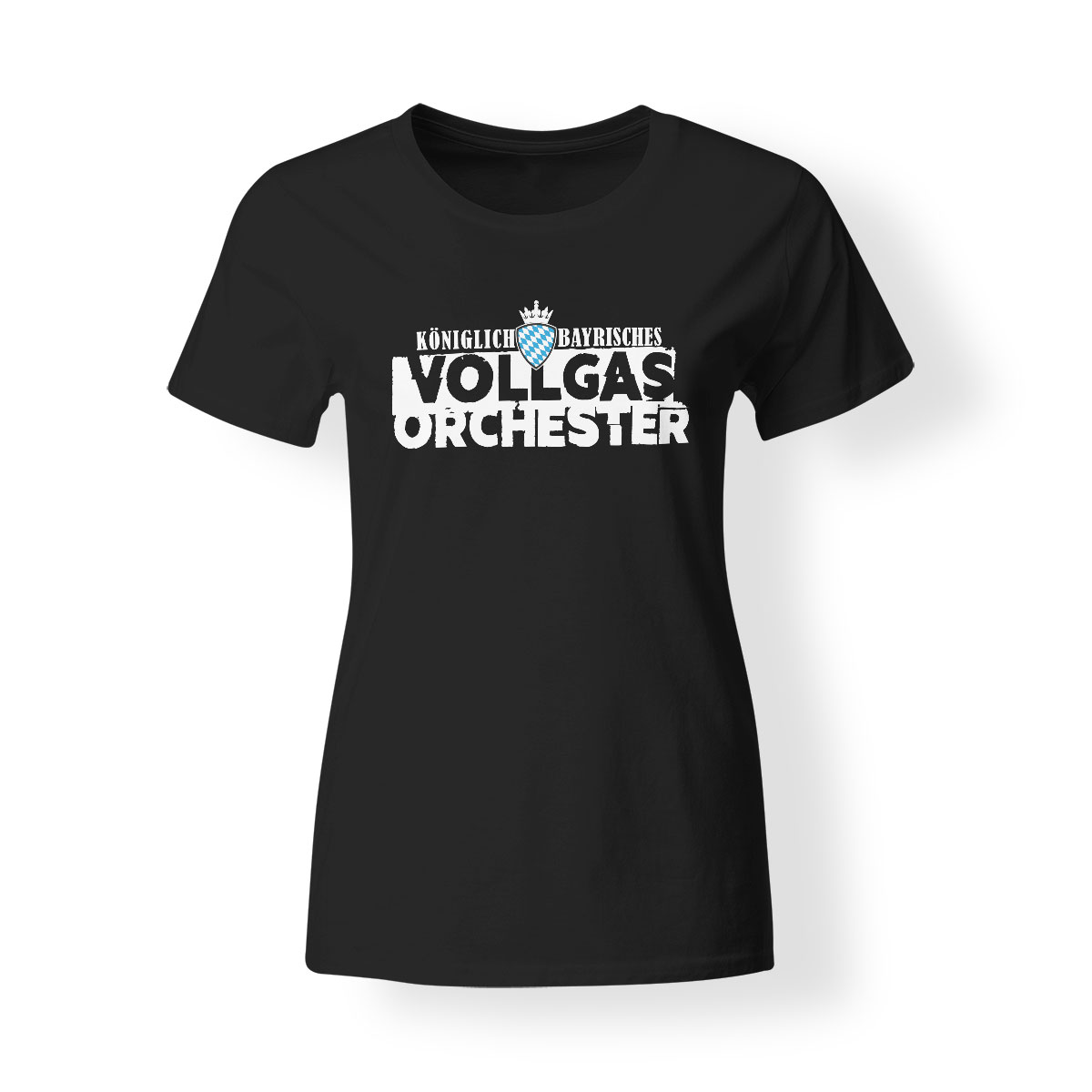 T-Shirt Damen Vollgasorchester Logo schwarz