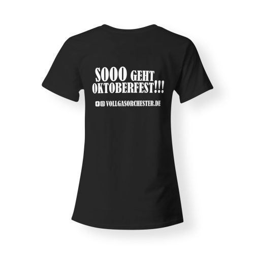 T-Shirt Damen Vollgasorchester Logo schwarz