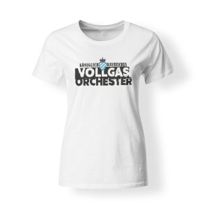 T-Shirt Damen Vollgasorchester Logo weiß