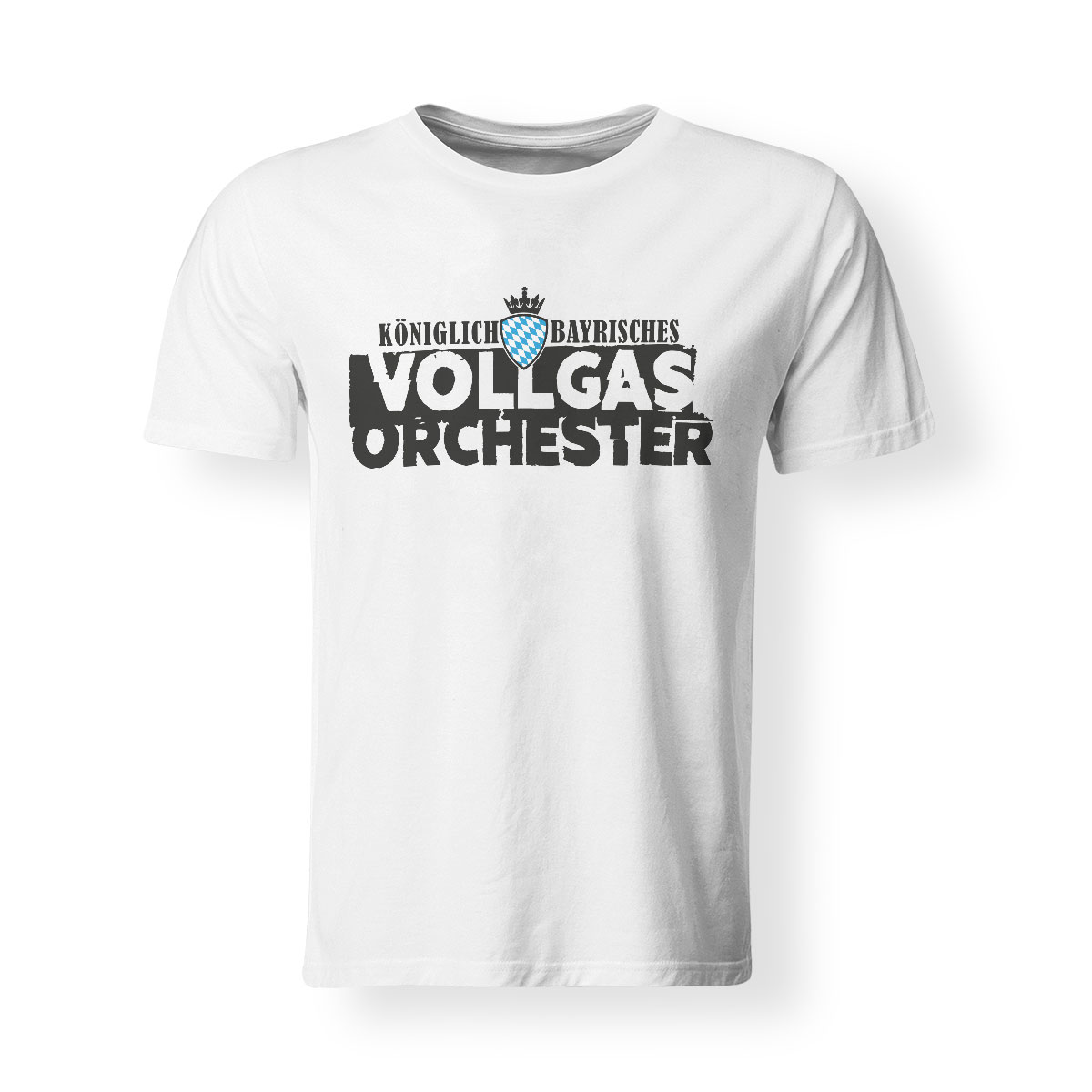T-Shirt Herren Vollgasorchester Logo weiß